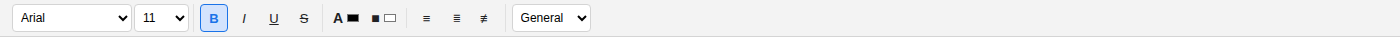Formatting toolbar